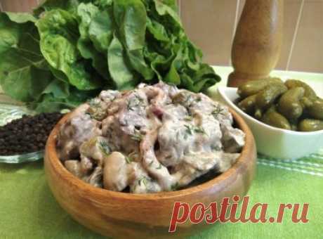 Куриная печень с грибами и беконом : Вторые блюда