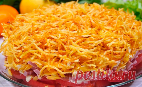 Нежный и вкусный салат «Блондинка» от которого я не могла отказаться в гостях. Это беспроигрышный вариант на любой праздник!