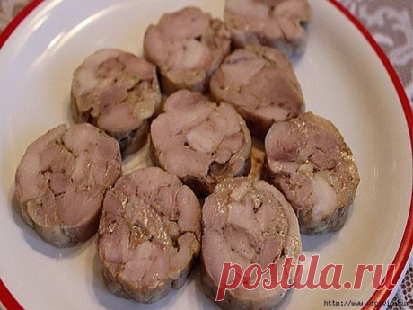 Колбаса куриная домашняя быстрого приготовления.