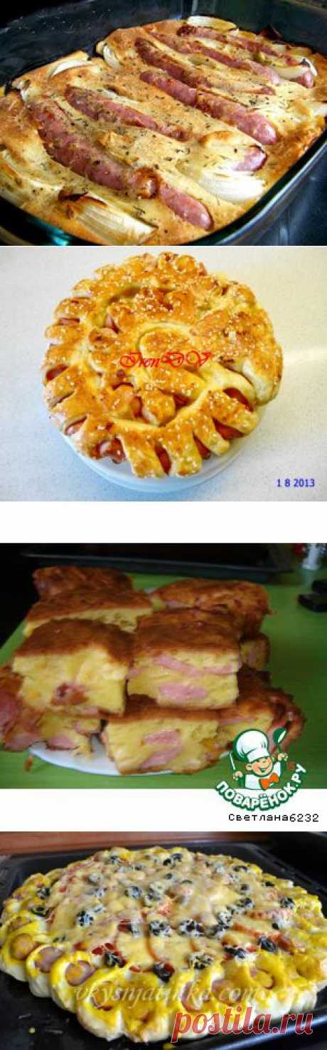 Пирог с сосисками (подборка рецептов)