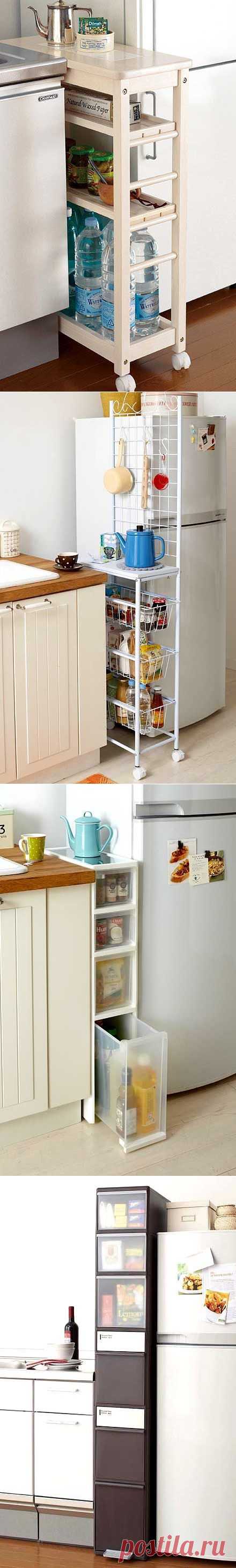 Идеи для маленькой кухни: используем место у холодильника - Учимся Делать Все Сами