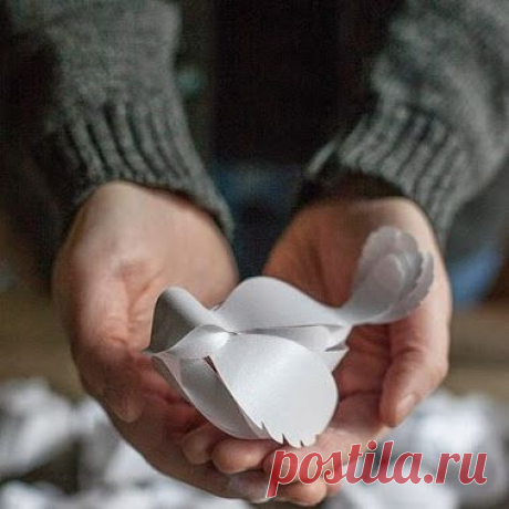 Восхитительные птички из бумаги+ шаблон. Будут очень кстати и на новогодней…