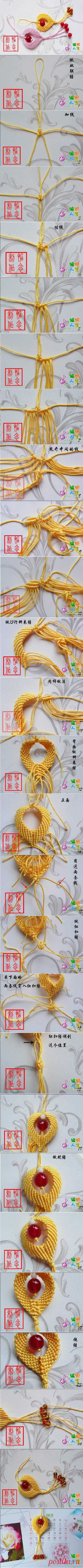 (11) DIY Chinese Knot Heart Ornament | Макраме | Орнамент С Сердцами, Узел и Китайский