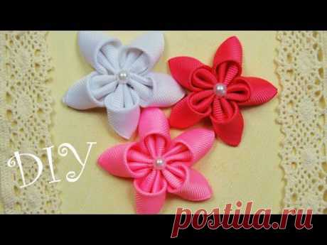 Милые Декоративные Цветочки. Мастер-класс / Simpl Ribbon Flowers / ✿ NataliDoma - YouTube