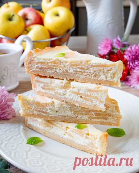 Рецепт яблочного пирога с творогом с фото пошагово на Вкусном Блоге