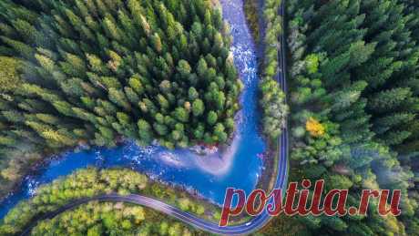 Wallpaper Mountain Loop Highway, Aerial view, Drone photo, 4K, Nature, #8303