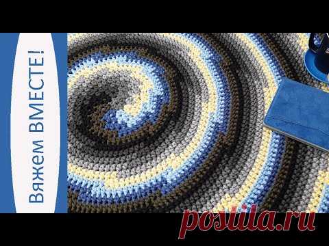 Вяжем ковер из полиэфирного шнура 