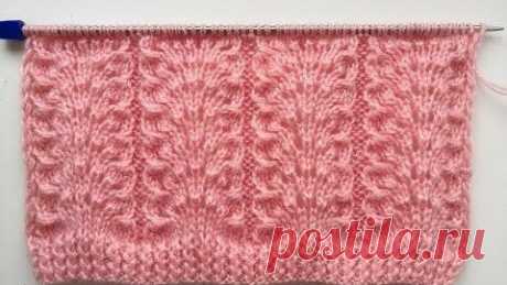 Красивый и простой ажурный узор спицами для вязания джемпера и свитера | Вяжем дома с Татьяной | Дзен