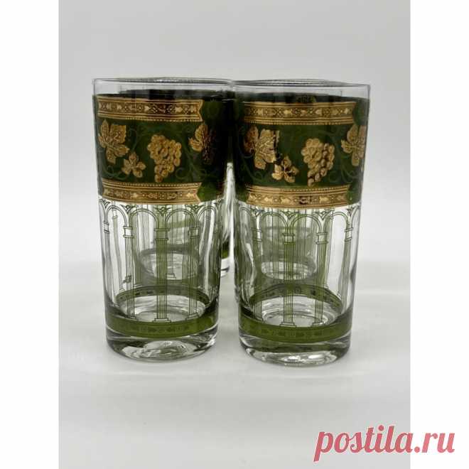 Set of 6 Vintage Cera golden Grapes Glasses/tumblers/highball 5.5 Tall - Etsy