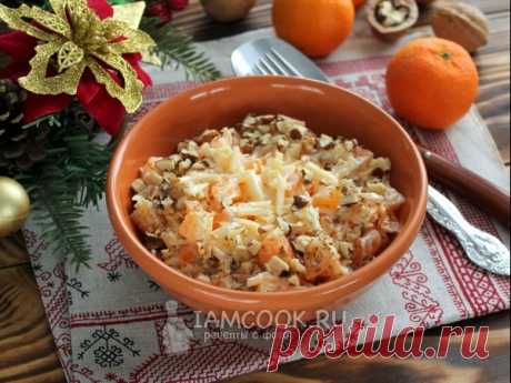 Салат с сыром и мандаринами — рецепт с фото на Русском, шаг за шагом. Салат на скорую руку, особо актуален в новогодние дни. #рецепт #салат #салатик #еда #ужин