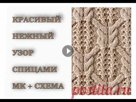 Простой и красивый узор. МК + схема. Вязание спицами. В этом видео я подробно разбираю ажурный узор спицами № 118 из книги Хитоми Шида &quot;260 узоров&quot;. (БОЛЬШАЯ КНИГА ЯПОНСКИХ УЗОРОВ). КУПИТЬ КНИГУ...