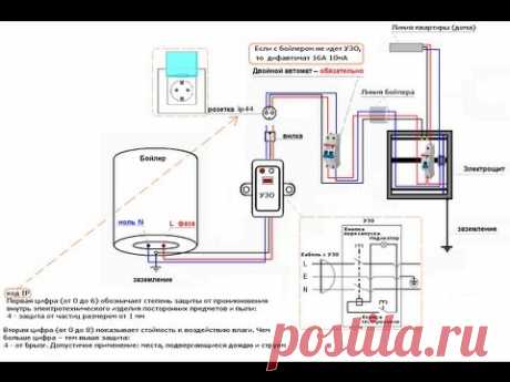 Электрическая схема подключения бойлера