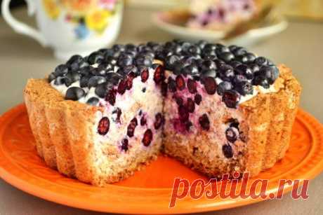 Шедевральнео!!! Самый диетический пирог «Ягодная корзина» — Вкусные рецепты