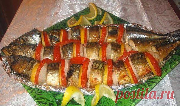 Шустрый повар.: СКУМБРИЯ, ЗАПЕЧЁННАЯ В ДУХОВКЕ.