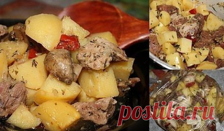 Мясо с картофелем в рукаве рецепт приготовления с фото вкусно