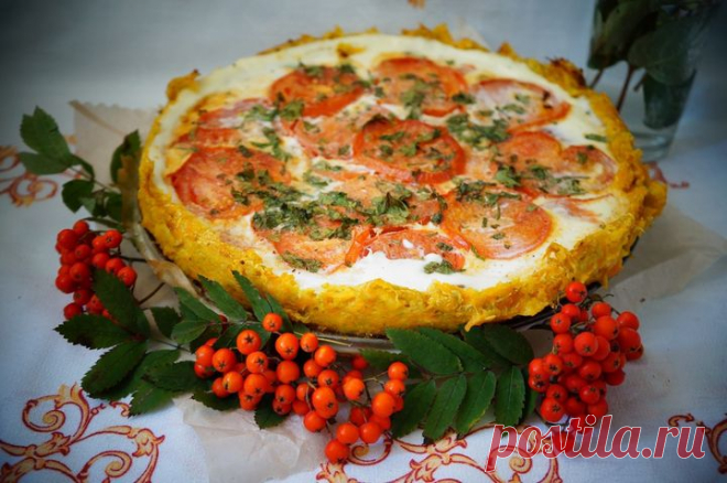 ПИРОГ "ОВОЩНАЯ КОРЗИНКА" - очень вкусное сочетание овощей, грибов и сырно-омлетной заливки!