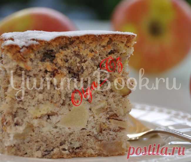 Пирог ореховый с яблоками.