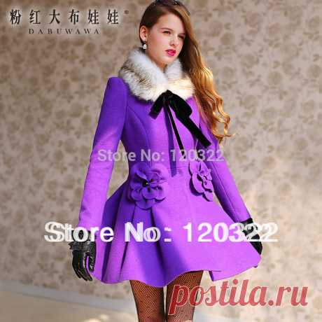 coat wool women Picture - More Detailed Picture about DABUWAWA Authentic New 2014 Brand Autumn and Winter Wool Fur Collar Skirt Purple Vintage Wool Long Trench Coat Women Top Picture in Wool &amp; Blends from PINK DOLL Trade Co.,Ltd | Aliexpress.com | Alibaba Group