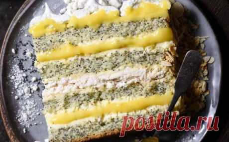 Лимонно Маковый торт