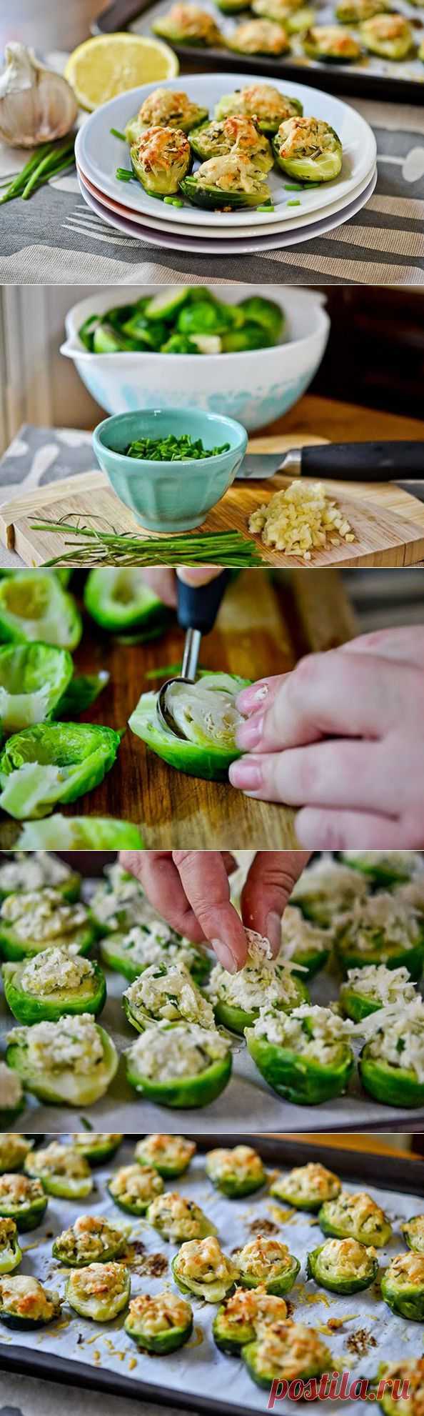 БРЮССЕЛЬСКАЯ КАПУСТА, НАЧИНЕННАЯ СЫРОМ