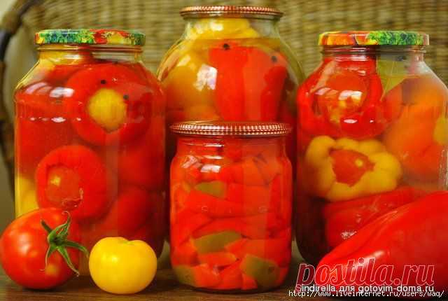 Перцы, фаршированные помидорами
