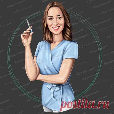 Шарж для женщины на тему профессии. Нарисую для вас цифровой шарж по фото. Пишите по ссылке с картинки или прямо в комментарии