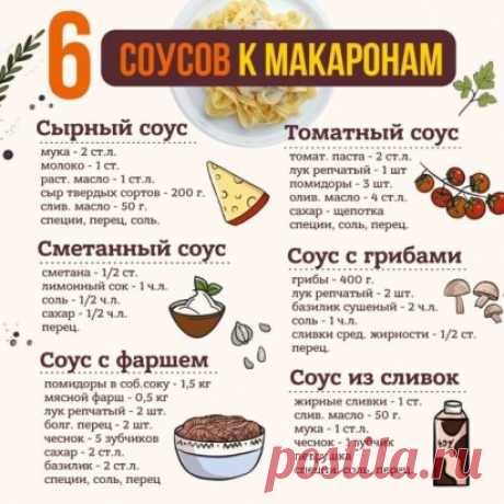 соусы к макаронам