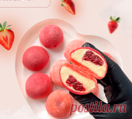 Научитесь готовить ПП-Моти с клубникой и пломбиром