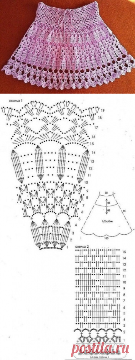 Нежная юбочка, связанная крючком