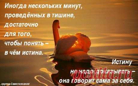 Истину не надо доказывать - она говорит сама за себя.