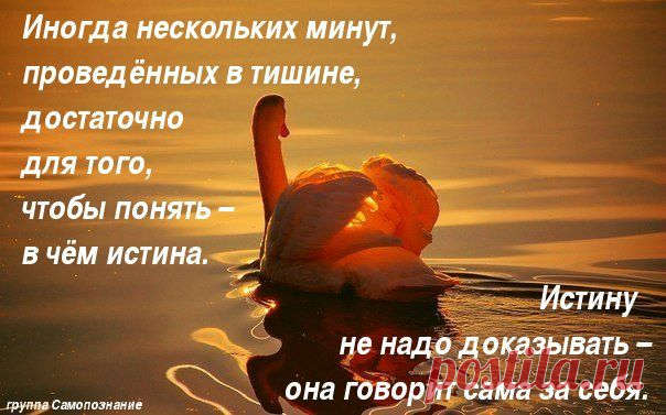 Истину не надо доказывать - она говорит сама за себя.