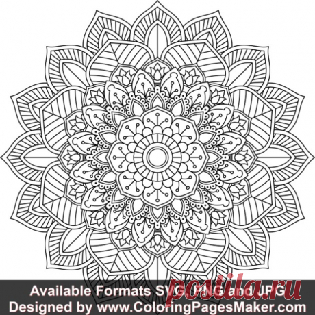 SVG Mandala Art #178 &amp;#8211; ColoringPagesMaker