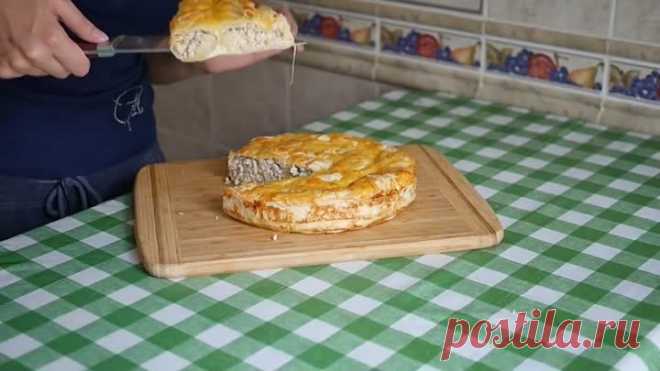 Шикарный МЯСНОЙ ПИРОГ БЕЗ ВОЗНИ С ТЕСТОМ. Очень сочно и быстро