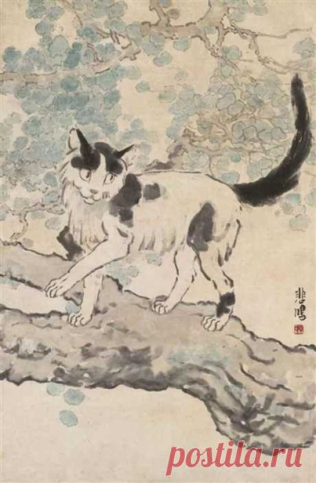 Cat - Xu Beihong - WikiArt.org ‘Cat’ was created by Xu Beihong in Expressionism style. Find more prominent pieces of animal painting at Wikiart.org – best visual art database.