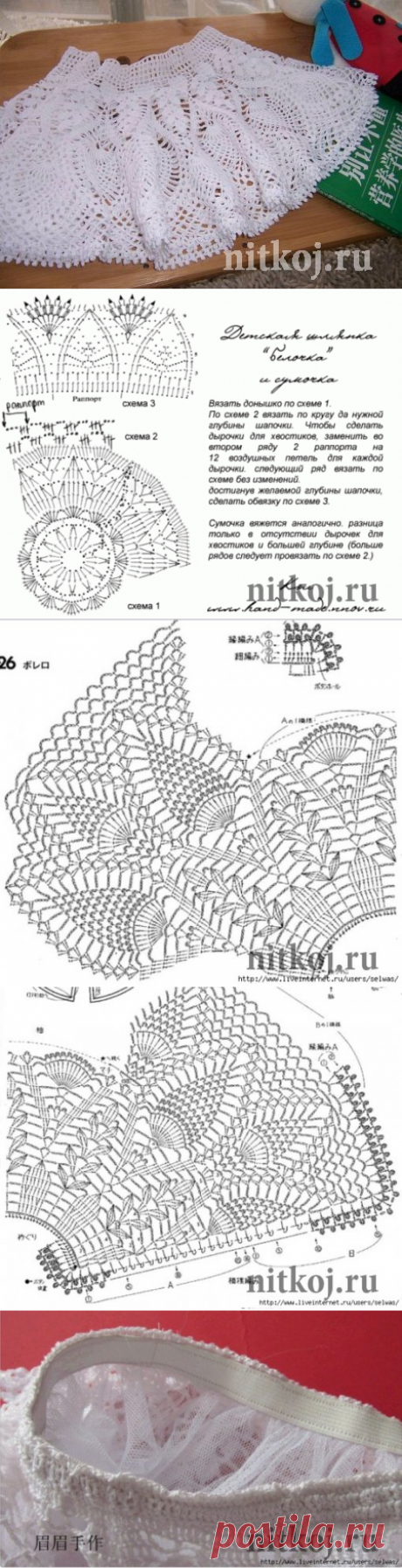 Короткая юбка-солнце крючком » Ниткой - вязаные вещи для вашего дома, вязание крючком, вязание спицами, схемы вязания