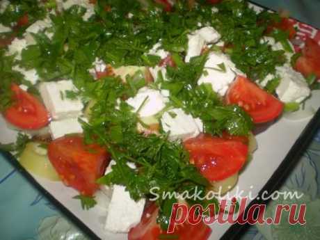 Салат с баклажанами и брынзой. Пошаговый рецепт с фото на Smakoliki.com