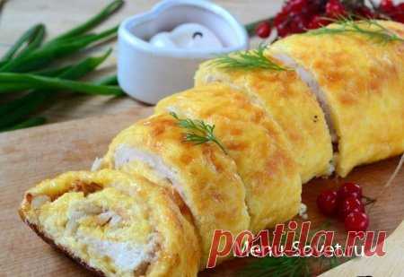 Рецепт куриного рулета с сыром