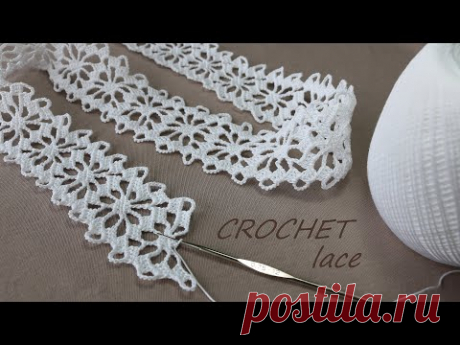 SUPER EASY CROCHET lace KNİTTİNG PATTERNS Step by Step Video Tutorial ВЯЗАНИЕ КРЮЧКОМ кружево