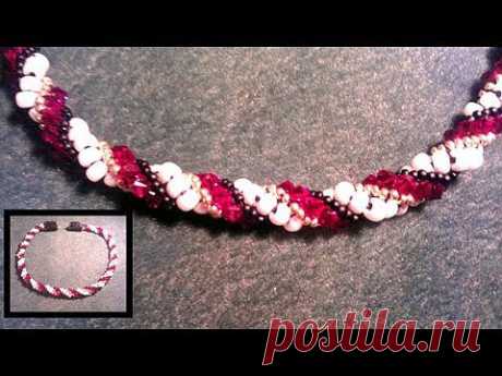 ▶ Beading4perfectionists : Dutch Spiral necklace beginners beading tutorial - YouTube