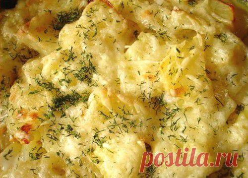 Молочный картофель под сыром в мультиварке / Простые рецепты