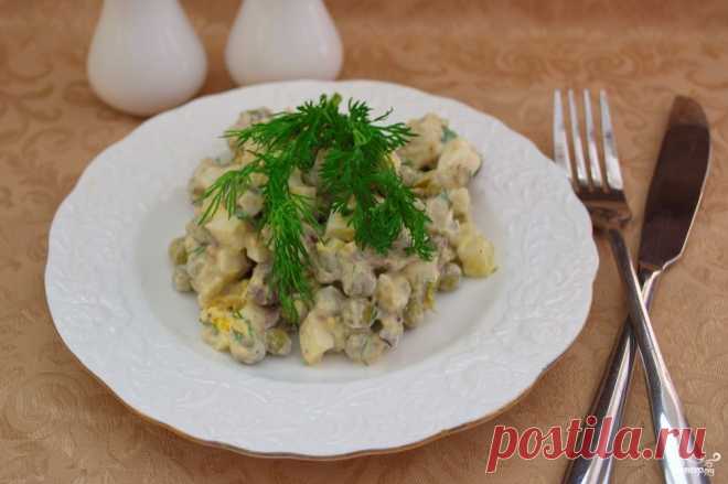 Салат с печенью и сыром