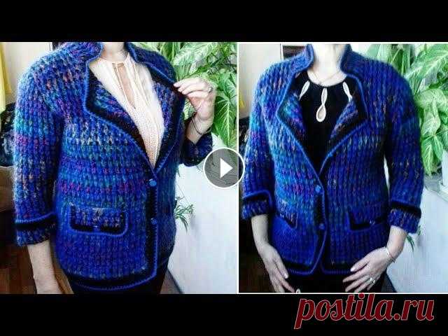 ЖАКЕТ "ИНДИГО" В СТИЛЕ ШАНЕЛЬ (1часть) // Jacket in style (Chanel) 1part. В этом видео я покажу, как вяжу жакет крючком. ЯНДЕКС ДЗЕН: Я в ИГ . . Джемпер "Рубин" спицами (1часть) . Джемпер "Рубин" спицами ...