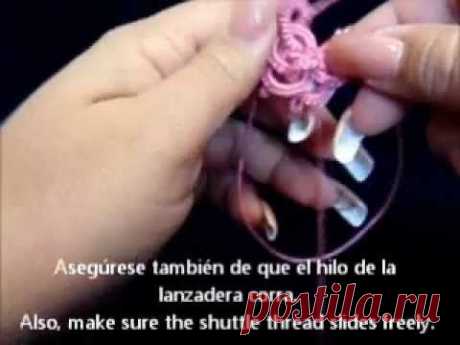 Frivolite-tatting lesson 77 - anillos simples entrelazados - interlocking rings