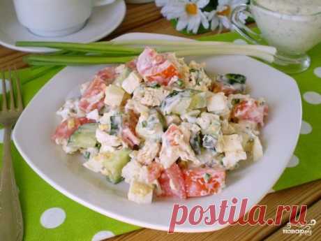 Салат &quot;Свежесть&quot; с курицей - пошаговый рецепт с фото на Повар.ру