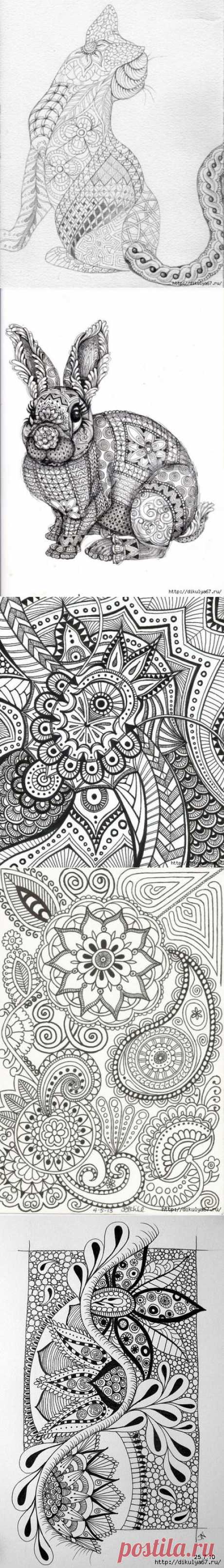Рисунки. Zentangle &amp; Doodling