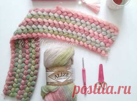 Узор из пышных столбиков - Crochet Modnoe Vyazanie