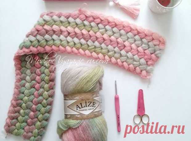 Узор из пышных столбиков - Crochet Modnoe Vyazanie