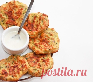 Запеченные кабачковые оладьи