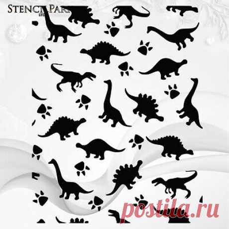 Dinosaur Pattern Kids Art Craft Reusable Stencil Decor Size A5 4 3 2 1 /303  | eBay Reusable Art Craft Stencil for Furniture, Walls, Wood, Fabrics, Glass, Canvas etc. Available size: A5, A4,  A3, A2, A1. Our reusable wall stencils made from sturdy. to transform your blank canvas into an inspired space.