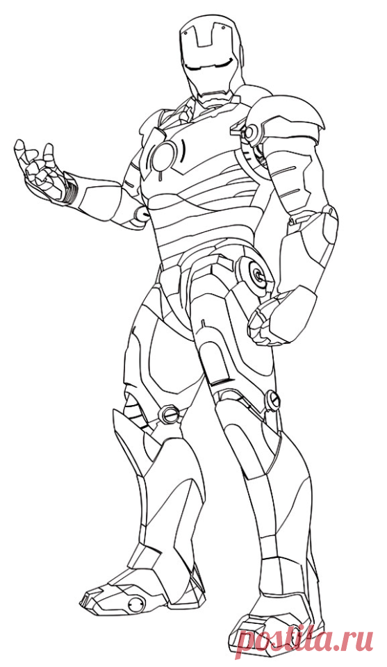 Iron Man coloring pages | Marvel comics Tony stark Superhero coloring page &#8211; "Kids Online" &#8211; children's development, education and entertainment